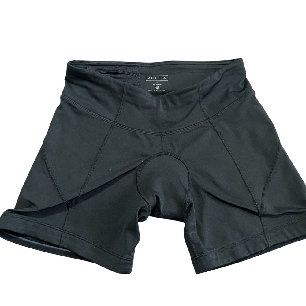 Athleta Women cycling short compression sport running hiking black Size Small